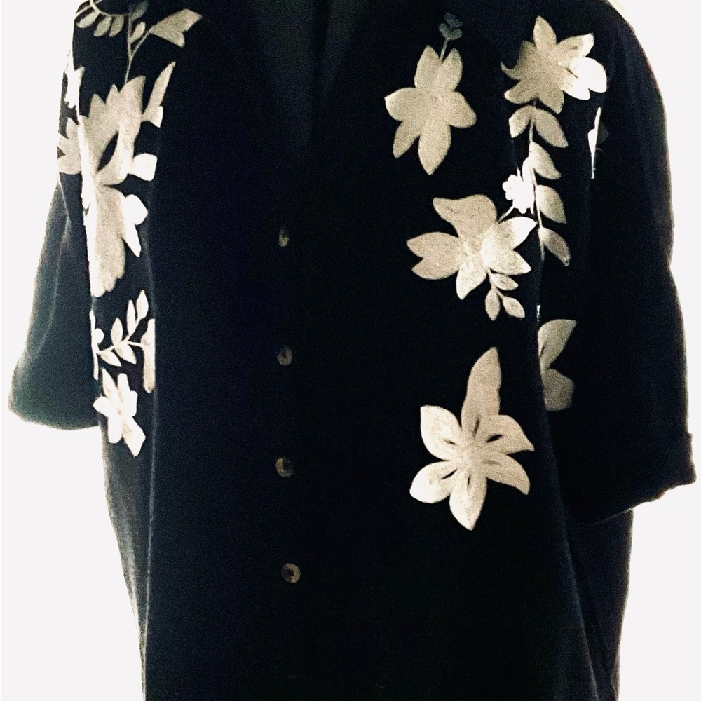 We The Free black topcl shirt with white embroidery reduction sale 2026
